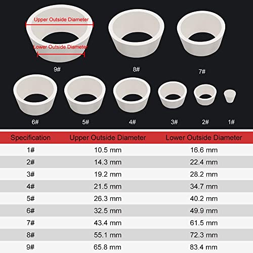 stonylab Filter Kit and Filter Paper Bundle, Porcelain Buchner Funnel 80mm and 250 ml Borosilicate Glass Filtering Flask and Filter Adapter Cones and Vacuum Rubber Tubing and Filter Paper