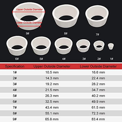stonylab Filter Kit and Filter Paper Bundle, Porcelain Buchner Funnel 80mm and 250 ml Borosilicate Glass Filtering Flask and Filter Adapter Cones and Vacuum Rubber Tubing and Filter Paper
