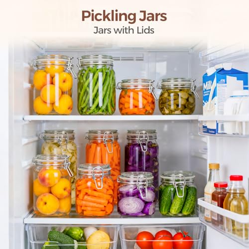 ComSaf 6-Pack 27oz Square Glass Pantry Canisters, Aesthetic Food Storage Jars for a Full Makeover, Modular Containers for Coffee, Sugar, Cookies, Snacks & Spices - size: 27oz*6