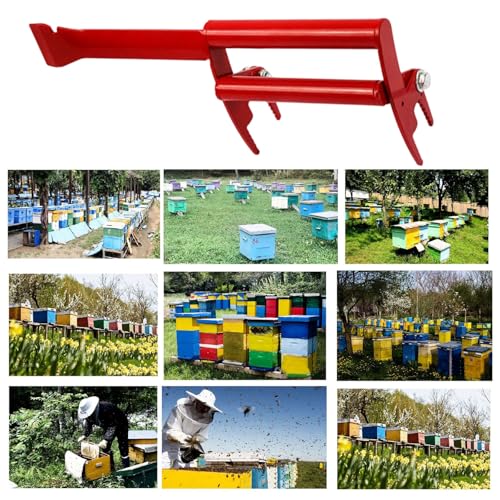 Ergonomic Stainless Steel Beekeeping Scraper Tool with Colorful Handle for Comfortable Grip and Durability Rustproof Clip - color: White