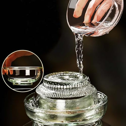 Vencer Traditional Glass Fermenting Jar 5 Liter With Lid, Glass Fermentation Tank for Pickling Kimchi Sauerkraut,VHF-002 - size: 5L