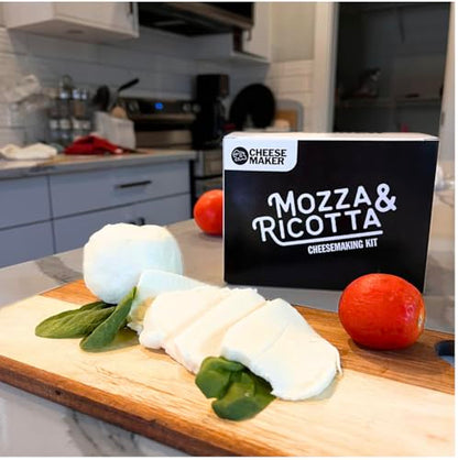 Gourmet Mozza & Ricotta Cheese Making Kit by Cheese Maker | Premium DIY Cheese Maker Set for Fresh Homemade Cheese | Makes 40 BATCHES (1 Batch = 1 Pound of cheese!)