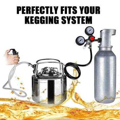 MRbrew 5 FT Ball Lock Beer Line Assembly Kit, 3/16" Liquid Line with Picnic Tap Faucet PVC Brewing Tubing Ball Lock Quick Disconnect for Cornelius Keg Beer Dispenser Soda Dispensing