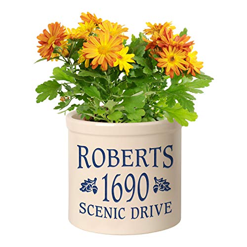 Personalized Oak Leaf 2 Gallon Stoneware Crock