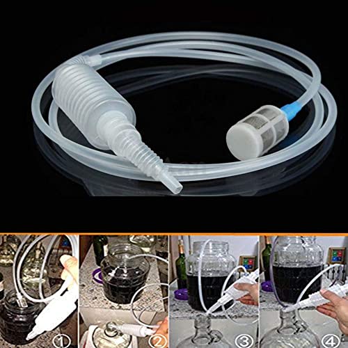 Syphon Tube for Brewing, Homemade Brew Syphon Tube Pipe Hose Wine Beer Making Tool Kit For Home Brew Wine Beer Making Siphon Filter Plastic Soft Tube - 6.6 ft/2 meters (White)