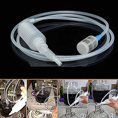 Syphon Tube for Brewing, Homemade Brew Syphon Tube Pipe Hose Wine Beer Making Tool Kit For Home Brew Wine Beer Making Siphon Filter Plastic Soft Tube - 6.6 ft/2 meters (White)
