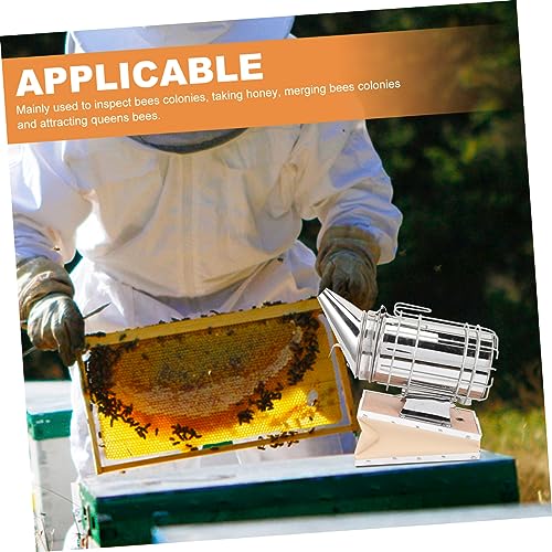Totority Beekeeping Tool Smoker Gun Beehive Smoker Heat Shield Bee Keeping Tools for Apiculture