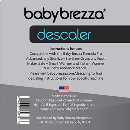 Baby Brezza Descaler 8 oz. Made in USA. Universal Descaling Solution and other appliances. Removes mineral build-up and extends your machine’s lifespan, (Pack of 2) - size: 8 Fl Oz (Pack of 2)