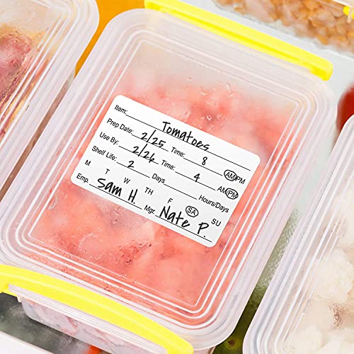 Restaurant Quality Shelf Life Labels / 500 Meal Prep Stickers/Use by Removable Labels / 2" x 3" Food Organization Sticker/Made in The USA - size: Removable 2” x 3”