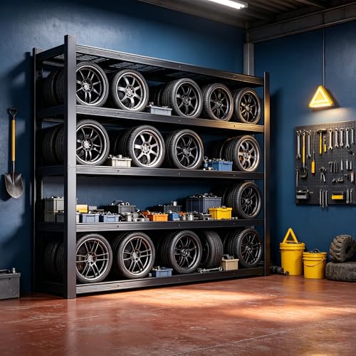 84" H Heavy Duty Wire Garage Shelving, 5-Tier Adjustable Industrial Metal Storage Shelving Unit,Standing Storage Rack for Warehouse and Basement, 24" D x 55" W x 84" H - size: 24"D x 55"W x 84"H(Wire Mesh)