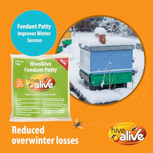 HIVE ALIVE Fondant Bee Food Supplement – Easy to Use Feed Enhancer Prevents Starvation During Overwintering – HiveAlive Feeding Program - Single - size: Single
