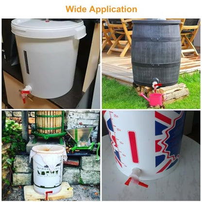 Bucket Spigot 5 Gallon Bucket Spigot, Plastic Bottling Bucket Spigot Fermenting Bucket Spigot for 5 Gallon Bucket Homebrew Wine Making Beer Fermentation Bucket Fermenter - size: 3 Pack