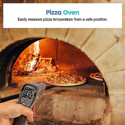 Etekcity Temperature Gun Infrared Thermometer -58°F 1130°F, Digital Laser Heat Gun with Adjustable Emissivity & Max Measure for Pizza Ovens, Griddles, Meat, Refrigerators, Engine, HVAC, Kitchen & Pool - color: Gray, style: Classic