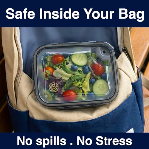 BPA-Free Plastic Airtight Food Storage Containers with Vented Lids, 4-Pack (5.9 Cups Each) for Meal Prep and Leftovers - size: Pack of 4 (5.9 Cup)