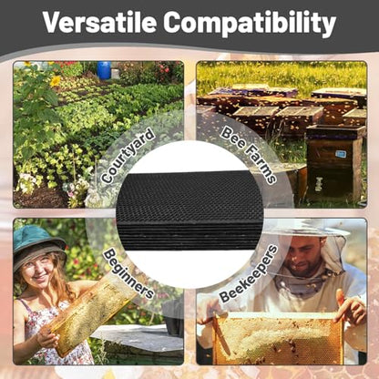 Beehive Waxed Coated Foundation Sheet Beehive Foundation Sheets Deep Bee Foundation Waxed Foundation Sheet Bee Hive Foundation Sheets for Deep Bee Frame 10 Pcs - size: Deep