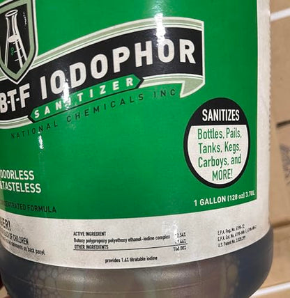 1 X BTF Iodophor Sanitizer - 4 oz.