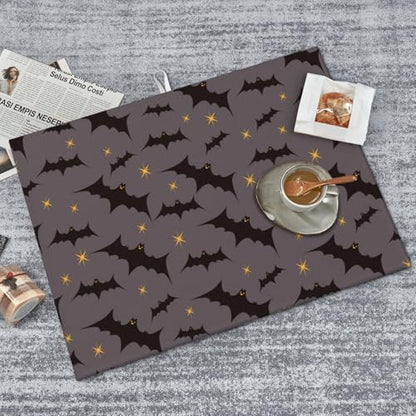 Star Bats Witchy Dish Drying Mat For Kitchen Counter, Super Absorbent Microfiber Dish Drying Pad, Kitchen Gadgets For Easy Clean Multi-Use Large 18"x24" - color: Star Bats Witchy