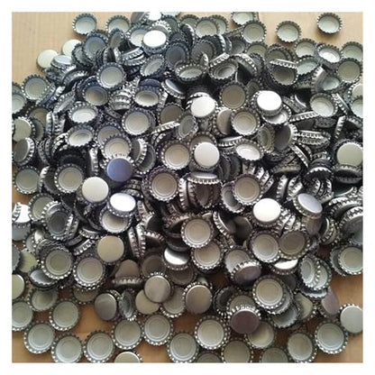 Wires and Cables 100Pcs/Lot Beer Bottle Crown Caps Oxygen Absorbing Seal Beer Bottle Caps for Home Brewing Wires and Cables(Silver) - color: Silver