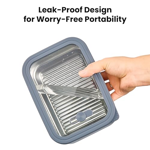 34oz/1000ml Stainless Steel Food Containers, Stainless Steel Containers with Lids,Snack Containers,Lunch Box,Easy Clean,Airtight&Leakproof for Kitchen Storage,Dishwasher safe,BPA-Free - size: Small Box(34oz/1000ml)