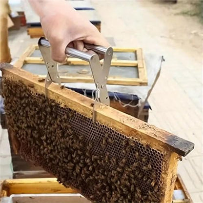 Bee Hive Frame Grip 2pcs Bee Hive Frame Holder Capture Frame Grip Beehive Clip Clamp Grasp Beekeeping Accessories Increase Honey Bee Tool Silver for Beekeeeper