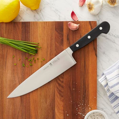 Henckels Classic 8-Inch Chef Knife, Razor-Sharp, German Engineered | Fully Forged Construction Provides Balance with Traditional Triple-Rivet Handles Enables Comfortable Easy Cutting. - style: 8-inch Chef's Knife