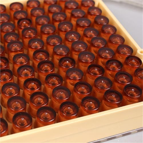 1000Pcs Plastic Queen Bee Raising Cup Brown Cells Cages Room Cups Queen Bee Raising Platform Rearing Cell Cups Beekeeping Tools Brown