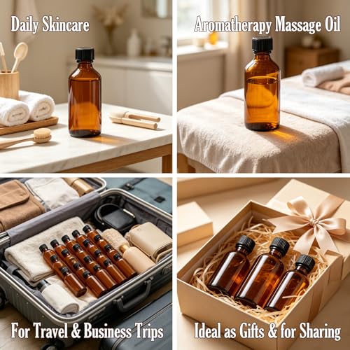 36 Pack 4oz Amber Glass Bottles with Lids, 120ml Boston Bottles with Caps for Personal Care & Beauty Travel, Industrial Lab, Sample, Essential Oils, Potion, Whiskey, Spice - color: Amber, size: 4oz-36P