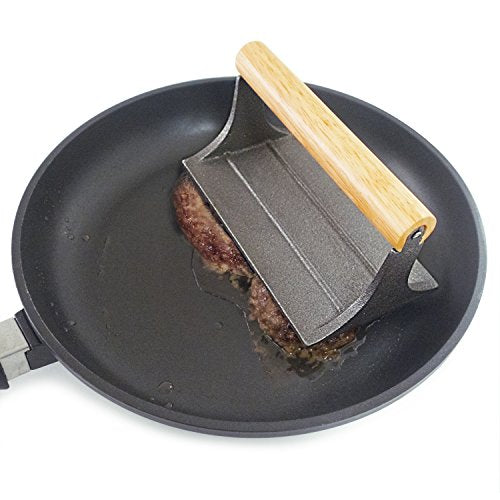Norpro Cast Iron Bacon Press with Wood Handle