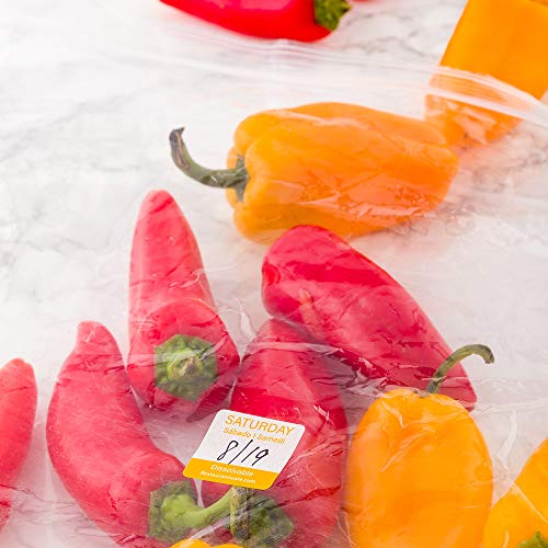 Restaurantware RW Smart 1 Inch x 1 Inch Food Rotation Labels 500 Dissolvable Food Safety Labels - Premium Trilingual Orange Paper Day Of The Week Labels For Food Storage Or Prep Saturday - style: Saturday