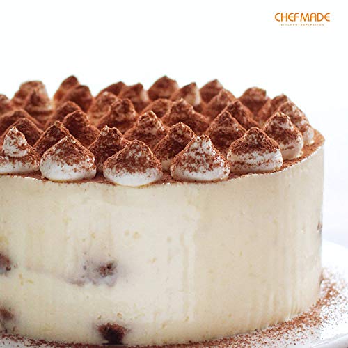 CHEFMADE Mousse Ring Mold, 6-Inch Round Non-Stick Seamless 18/8 Stainless Steel Food Molding - size: 02 - 6" Round 3" (H)