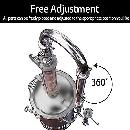 YUEWO Still 13.2Gal/50Litres Stainless Steel Wine Making Kit Water Distiller Home Brewing Kit for DIY Whisky Wine Brandy Gin Vodka - size: 13.2Gal/50Litres