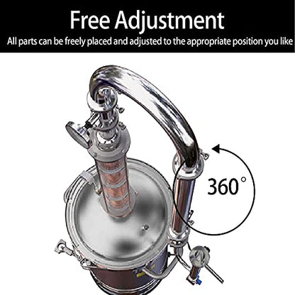 YUEWO Still 13.2Gal/50Litres Stainless Steel Wine Making Kit Water Distiller Home Brewing Kit for DIY Whisky Wine Brandy Gin Vodka - size: 13.2Gal/50Litres
