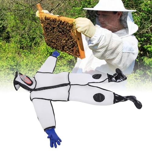 Bee Suit, 3D Cotton Beekeeping Suit, Full Body Protection with Thick Gloves for Men & Women 175-180cm (Shoe 42)