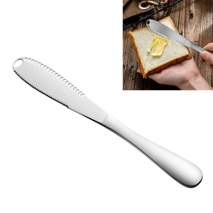Stainless Steel Butter Spreader, Butter Knife, 3-in-1 Knife Butter Spreader & Kitchen Gadget, Cold Butter Spreader, Curler & Micro Grater