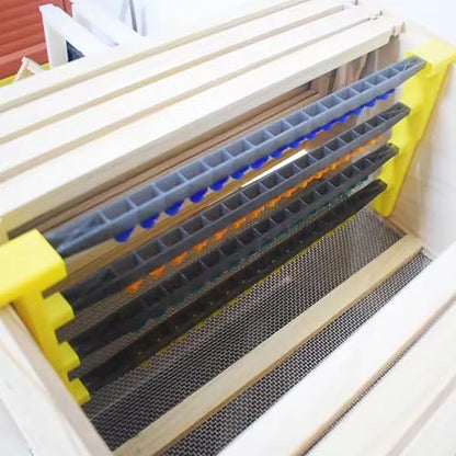 Queen Rearing Kit with 15 Cell Cups & Frame Holder - Color-Coded Plastic Grafting Kit for Beekeeping Supplies