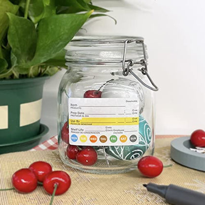 L LIKED Dissolvable Label Shelf Life for Food Rotation Use by Stickers 2 x 3 Inch Roll of 500 Labels