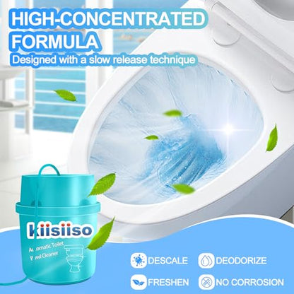 KIISIISO Toilet Bowl Cleaners, Septic-Safe Automatic Toilet Cleaner Bottles, Sustained-Release Toilet Tank Cleaners For Against Tough Stains, Long-Lasting Deep Cleaning & Freshness-2 Packs - size: 7.5 Ounce (Pack of 2)