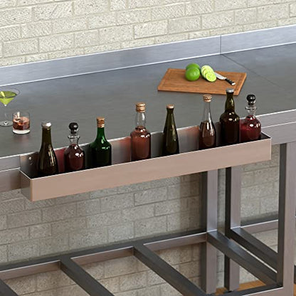 Stainless Steel Single Tier Speed Rail, Liquor Rack, Speed Rack, Bottle Holder - 42 Inch - size: 42 Inch, style: Single Tier