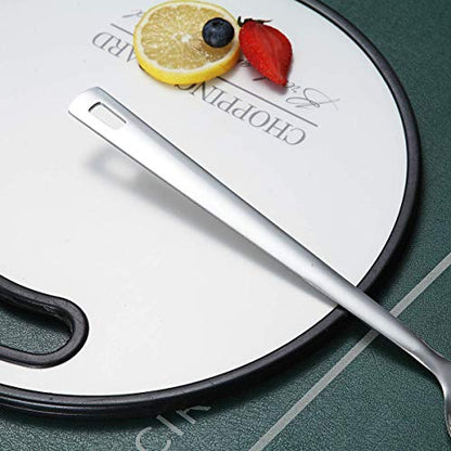 Cooking Spoon, Berglander Stainless Steel Solid Serving, Basting Spoon For Cooking, Kitchen Non-Stick And Heat Resistant, Dishwasher Safe, Easy to Clean - size: C. Solid Spoon