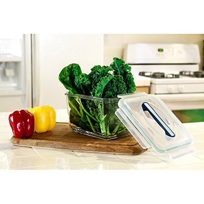 Glasslock 15-Cup Rectangle Handy Container,White - size: 15-Cup