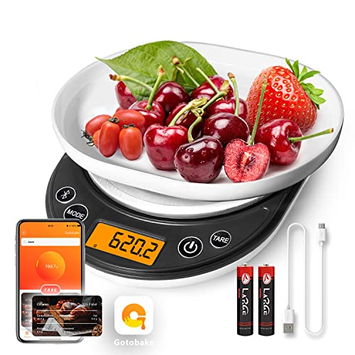 UNIWEIGH Smart Digital Food Scale Grams and Ounces Kitchen Scale 0.1g/3kg | Scale with Nutritional Calculator,Food Weight Scale for Weight Loss,Keto, Macro,Calorie,Meal Prep,6 units,LCD display