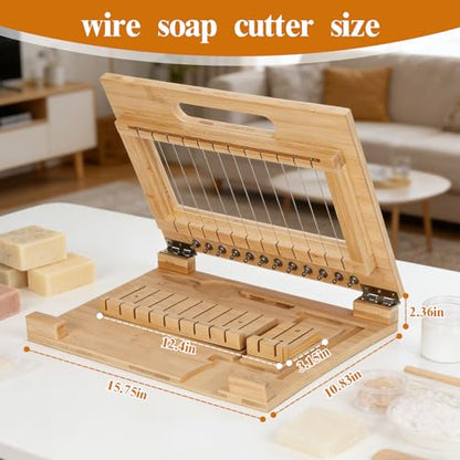 Soap Cutter,Multi Handmade soap Cutting Tool 1-12 Bars, 1”Uniform Slices for Candles,Cheese,Butter,Cake,Bread DIY Making Cutting Tool