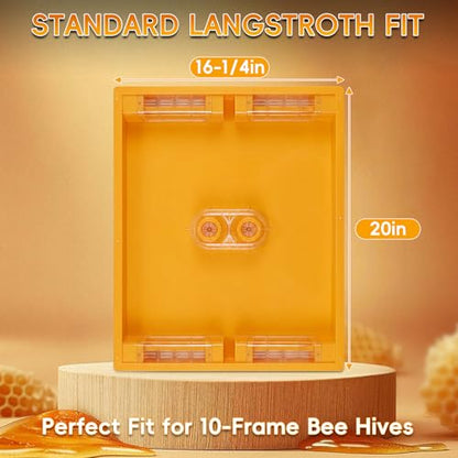 6 Channels Food-Grade Bee Top Feeder, Langstroth 10 Frame Bee Hive Top Feeder for Beekeeping Honey Bee Dry and Wet Feeding