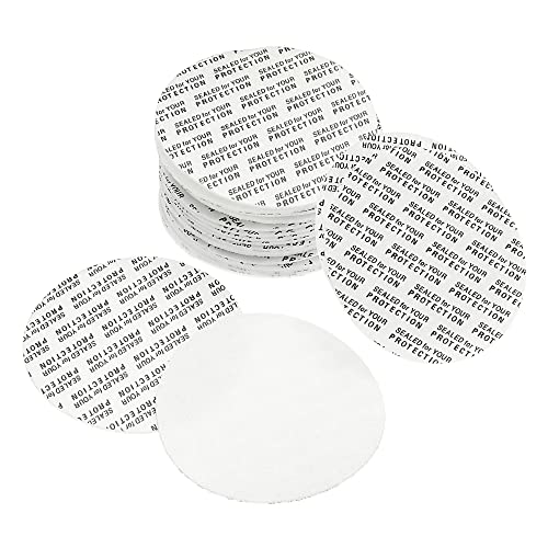 PATIKIL 51mm/2.01" Foam Lid Liner, 50Pack PS Foam Resistant Tamper Pressure Sensitive Seal for Bottle Cap Liners Seals - size: 51mm
