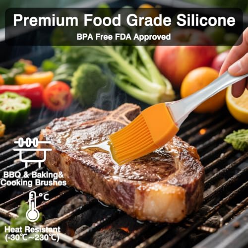 Silicone Pastry & Basting Brush – Heat-Resistant Cooking Brush for BBQ, Grill, Baking, and Kitchen Use