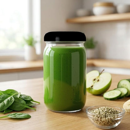 Jarming Collections Mason Jars - 32 oz Glass Storage Jars with Extra Wide Mouth Lids, BPA Free and Food Safe - Set of 2 with 2 Black Dome Plastic Lids - color: 2 Black Dome Plastic Lids