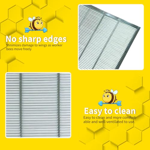Queen Excluder 10 Frame 2 Pack, Metal Queen Bee Excluder for Langstroth Beehive, Separates Brood Chamber and Honey Super, Beekeeping Supplies