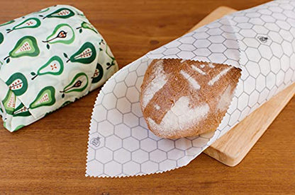 SUPERBEE Beeswax Bread Wrap, Reusable Beeswax Wrap for Food, Wrap Bread, Reusable Bees Wrap Paper for Wrapping Vegetables, Cheese Paper, Bowl Covers and Sandwich Wrapping, XXL (Passion Som) - color: Passion Som