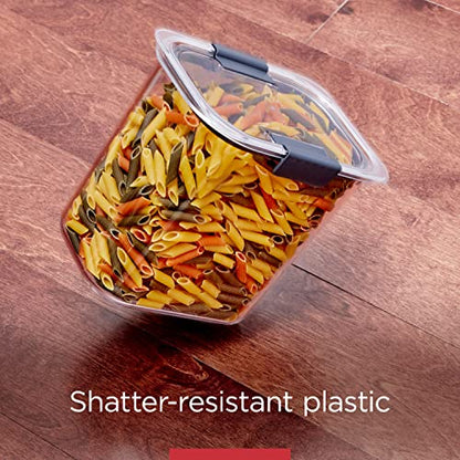 Rubbermaid Brilliance BPA-Free Food Storage Containers with Lids Airtight Kitchen and Pantry Organization Set Includes 3 Containers and Scoops Clear 16 cups - size: 16 Cup (6-Piece)