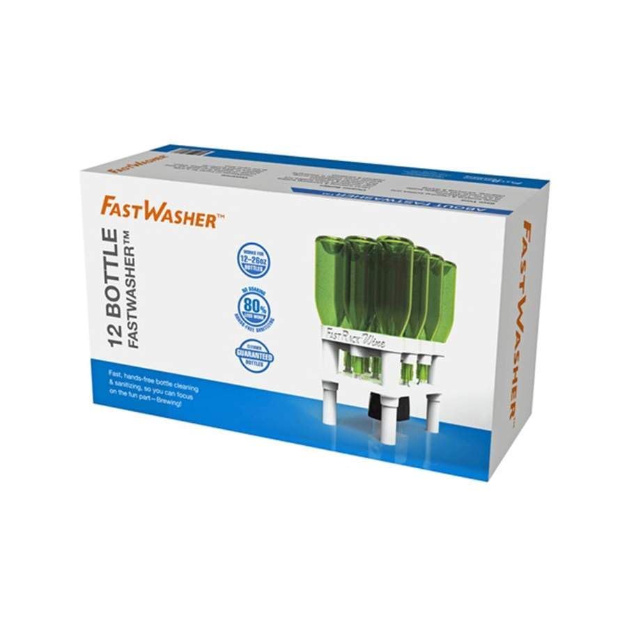 FastWasher 12 Beer Bottle Washer and Wine Bottle Cleaner | BOTTLES & RACKS NOT INCLUDED | General Purpose Rinser | Cleaner and Sanitizer System, Easy to Assemble - size: 12 Bottle Rack